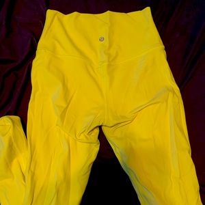 Neon yellow lulu lemon align leggings 🍋